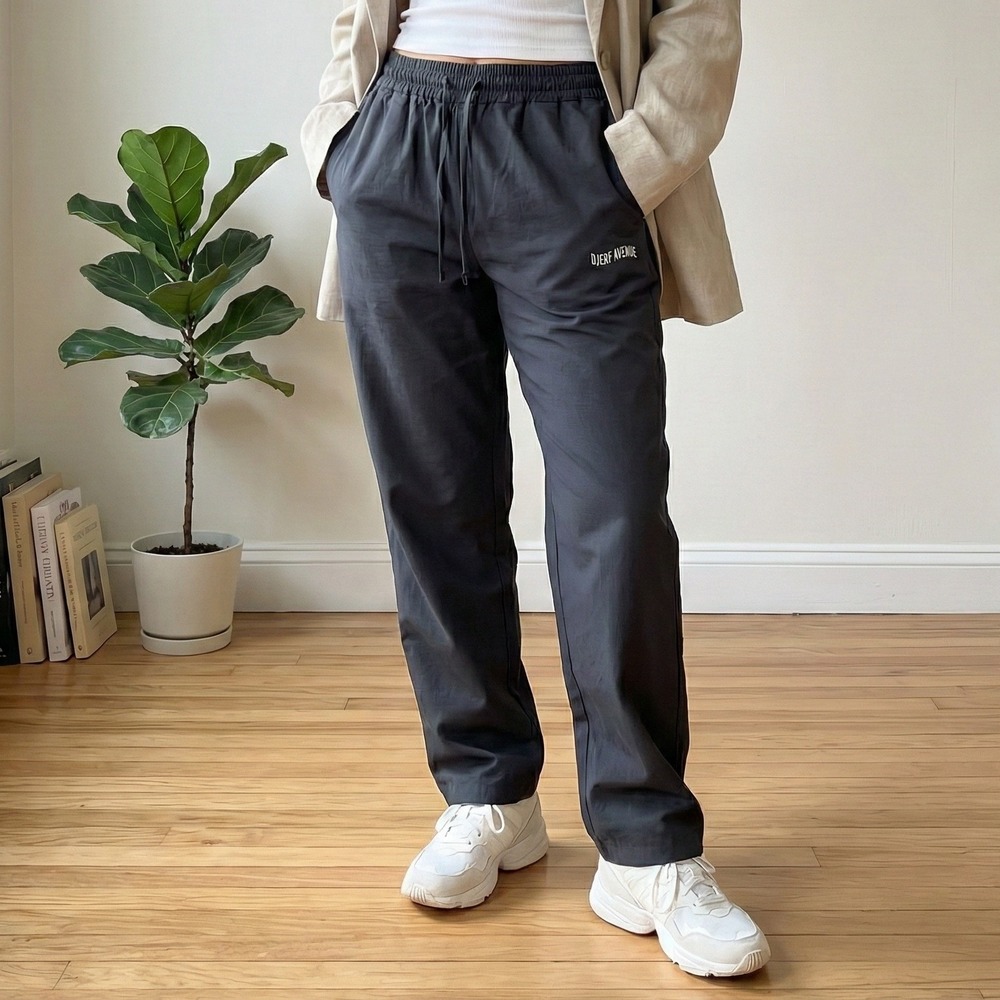 Djerf Avenue Black Track Pants